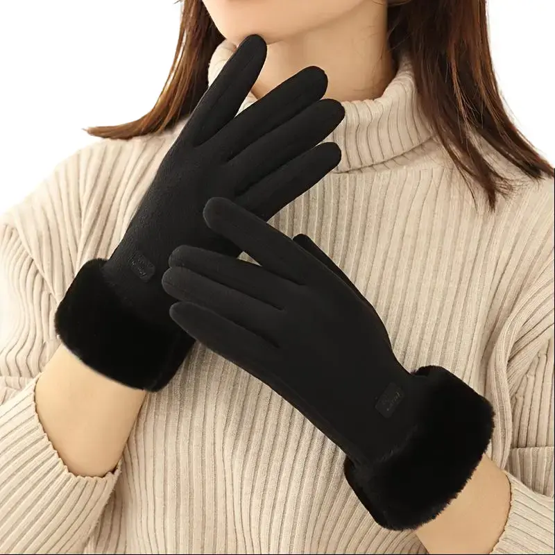 Durable Winter Thermal Gloves for Men Women, Ultra-Soft Plush Lined & Insulated with Touchscreen Fingertips for Cold Weather & Skiing, No, Unisex, Thermal Wear, Durable Construction, Touchscreen Compatible Fingertips, Ultra Soft Plush Hugs Hands, Machine,