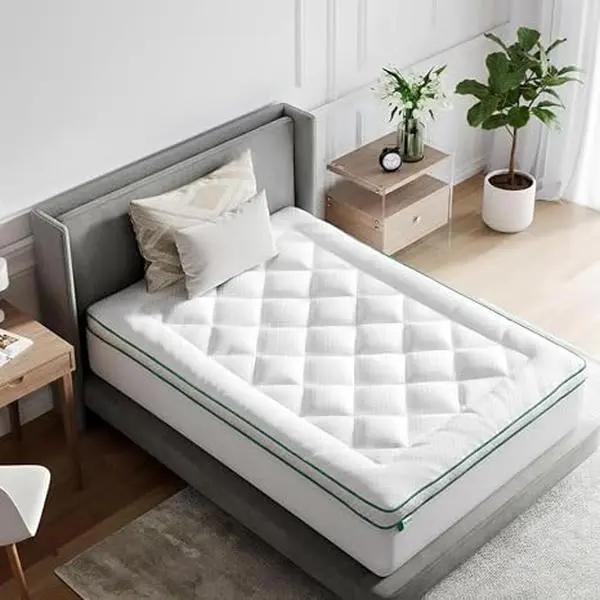 Novilla Back Pain Relief Pillow Top Mattress Topper, Ultra Thick Fluffy Down Alternative Bed Pad, Breathable Skin-Friendly Cover, Stretch Deep Pocket Fits All Standard Beds