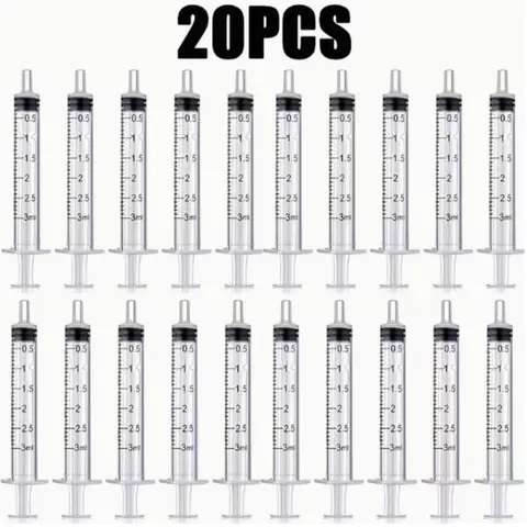 20pcs 0.1oz Liquid Syringes Without Caps, Polypropylene Material, Ideal for Science Labs, Laboratory, Measurement, Small Animal Feeding, Animal Care, Feeding Tools, Feeding Supplies