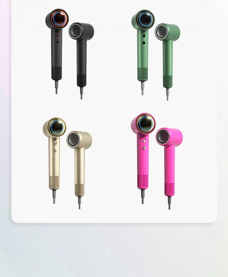 【Tideway Official】Tideway H11 Colorful Series High-Speed Hair Dryer - Plasma Ion Technology, Intelligent Temperature Control, Self Cleaning - Bids Farewell to Static Electricity and Frizz - Black