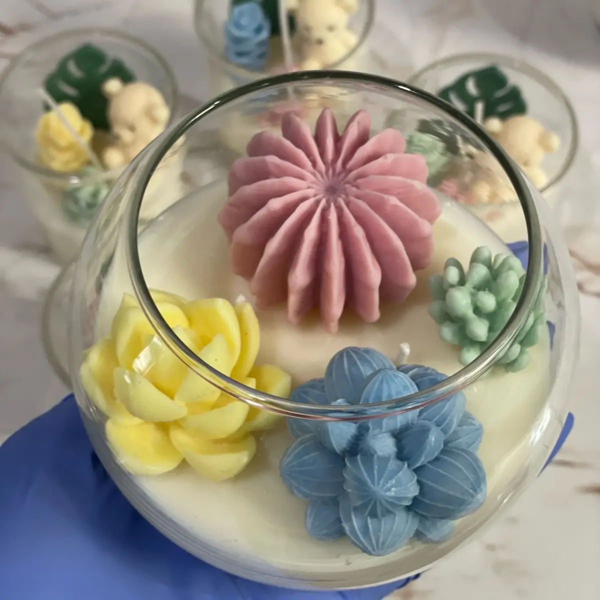 Succulent cactus Candle, Succulent cactus Terrarium, cactus candle, Gift Candle, Handmade