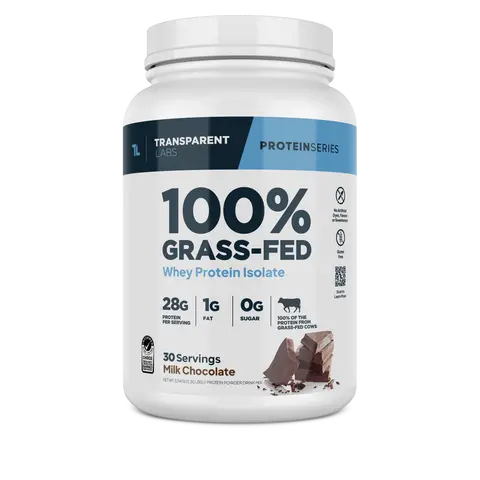 Transparent Labs 100% Grass Fed Whey Isolate 30 Servings Protein-Packed Natural Ingredients Lactose-Free