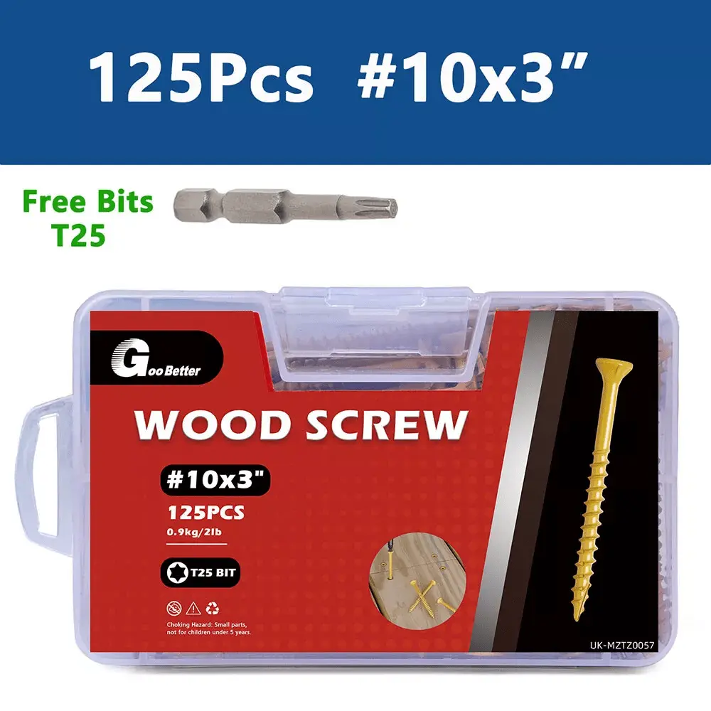 200-1000Pcs Deck Screws T25 Torx Self Tapping Wood Screws Exterior Deck Screws