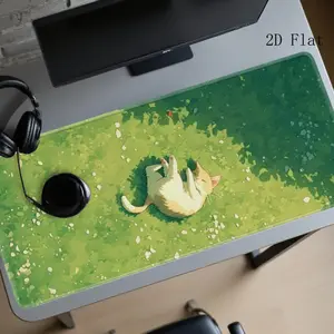 High Quality Mouse Pad Computer Pad 2D Flat Gaming Mouse Pad Cute Cat Gaming Mouse Pad- Extra Large Desktop Mouse Pad Orange And White Cat Lawn Pattern Anime Aesthetic Office Computer Pad Non-Slip XXL Mouse Pad 2D Flat Model, 2D Flat
