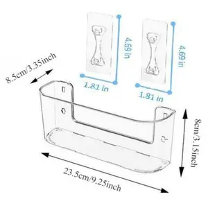 Acrylic Shower Caddy, Multi functional storage rack, No Drilling Shower Organizer Clear Shelf for Bathroom Toilet Kitchen Storage