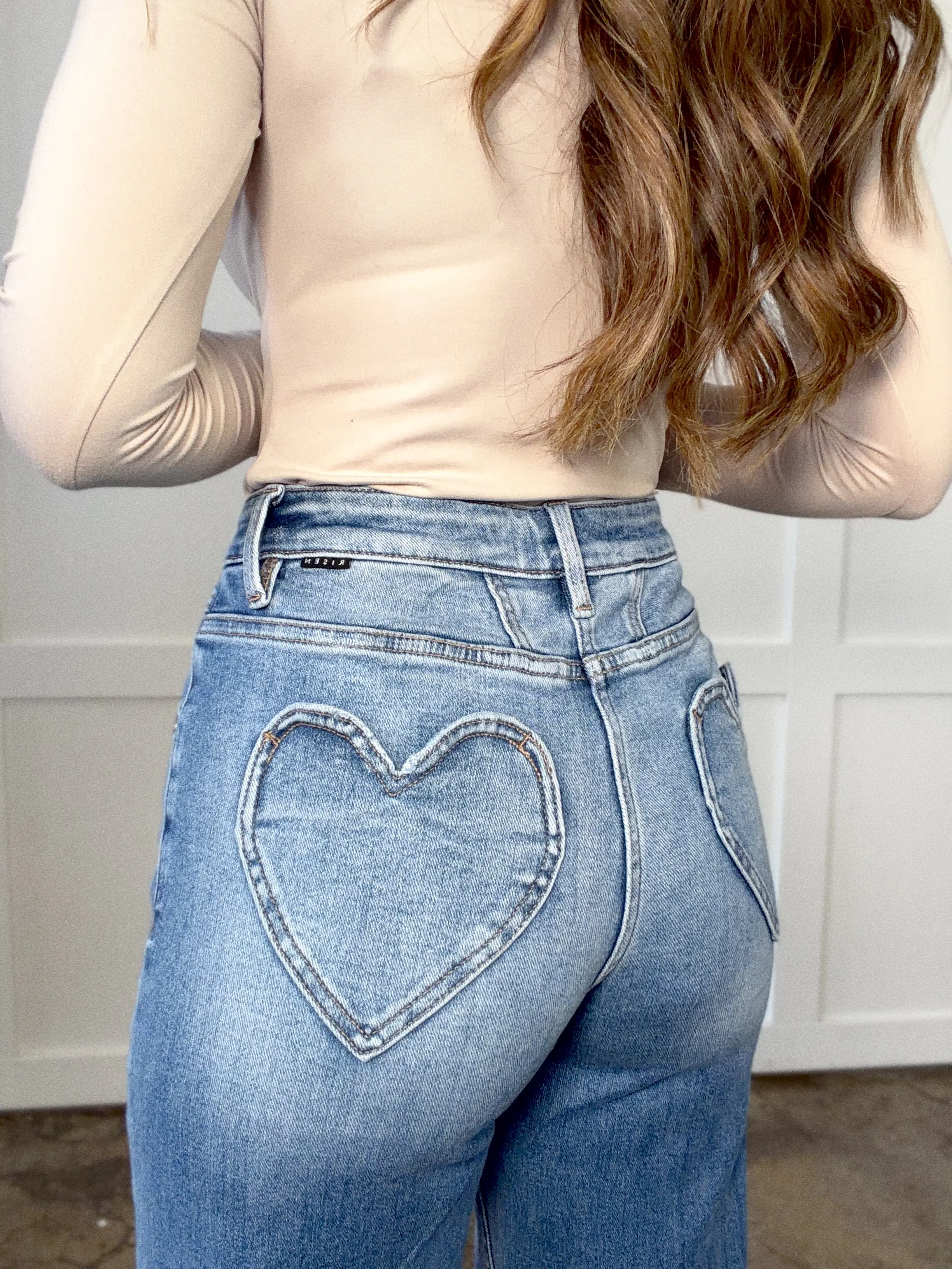 Queen Of Hearts Wide Leg Jeans