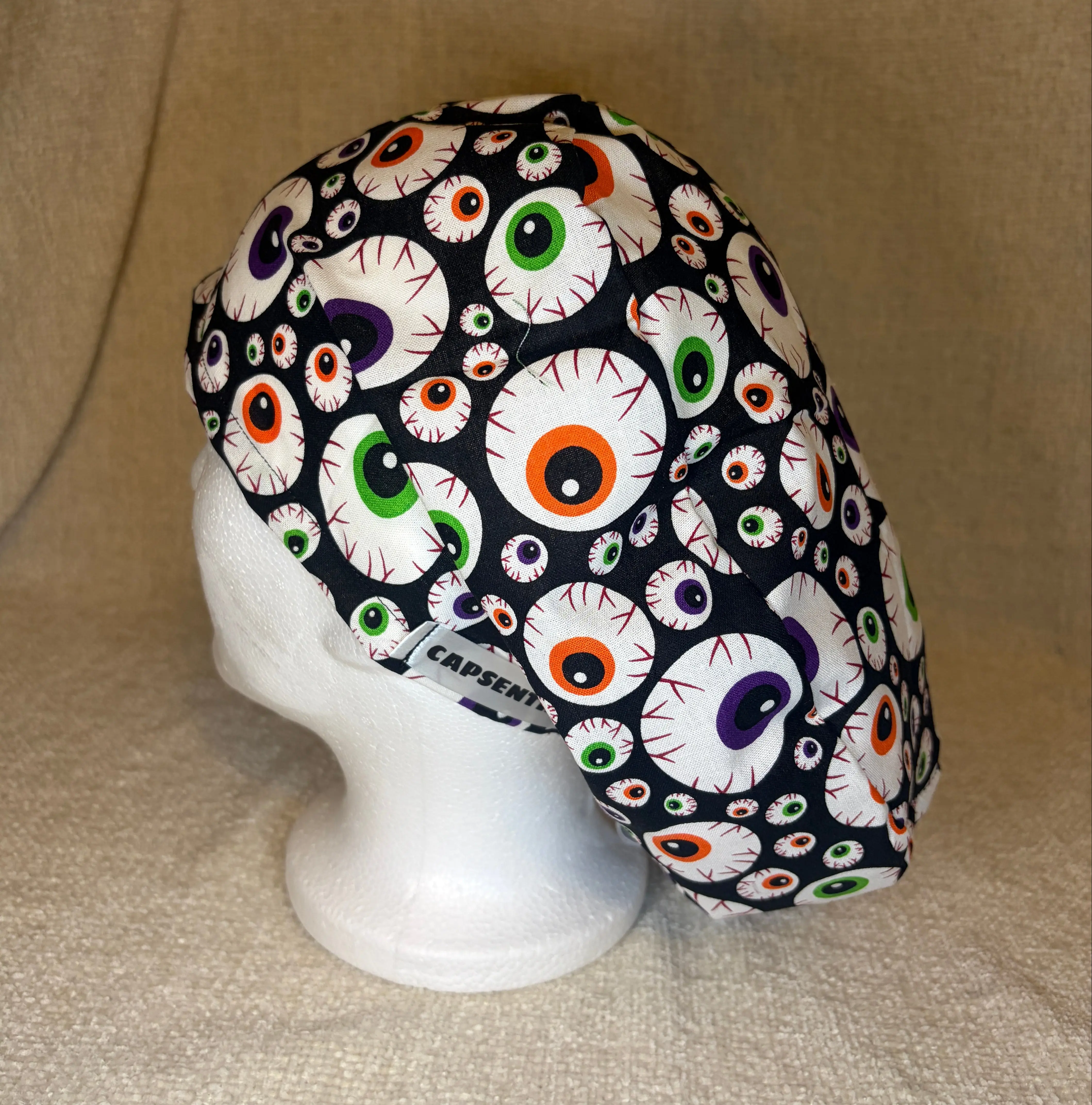 Spooky Eyes Scrub Cap – Euro Style | Capsential