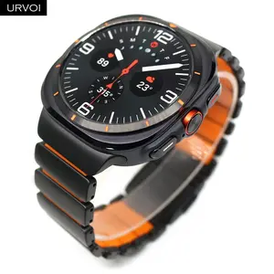 URVOI Stratos Band for Galaxy Watch Ultra 2025 47mm Titanium with Silicone rubber Strap Magnet clasp DLC coating easy fit Smartwatch Strap, Smart Watch Straps, Smartwatch Accessories, Wearable