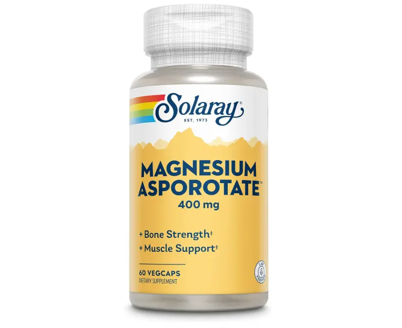 SOLARAY Magnesium Asporotate 400 mg, 60 VegCaps | Heart, Muscle, Nerve & Circulatory Support, Aspartate, Orotate & Citrate Complex, 30 Servings, Lab Verified