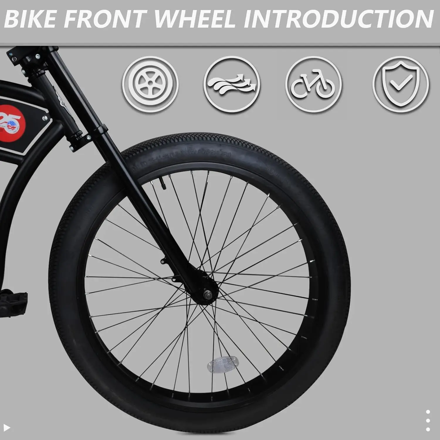 fat tire lowrider bicycle Tracer Santak GT 26" Chopper Stretch Cruiser Bike Single Spee Epic Wheelz Rear coaster brake provides intuitive stopping 20 wheel features real fat tire Tracer KRAKEN PRO 26" Single