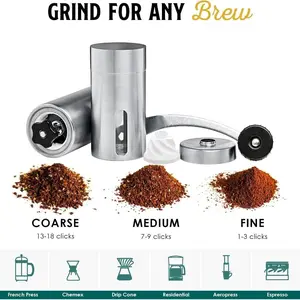 Manual Coffee Bean Grinding Machine, Stainless Steel Hand Crank Coffee Bean Mill, Coffee Making Tool for Home Office Use, Household Kitchen Appliances