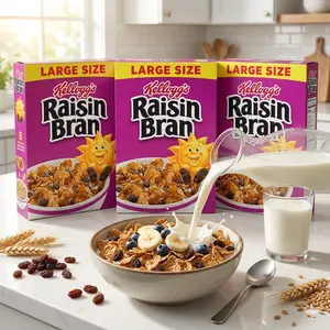(3 packs) Bran Breakfast Cereal, High Fiber, 28g Whole Grain, Large Size, 20.9 oz (3 packs) Bran Breakfast Cereal, High Fiber, 28g Whole Grain, Large Size, 20.9 oz