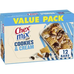 Chex Mix Cookies and Cream Flavored Treat Bar, Value Pack, 12 Bars, 13.56 oz