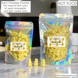 Pineapple Gummy Bear Wax Melts | Pineapple Paradise | Gummy Bear Wax Melts | Pineapple Fragrance |  Candle Decor Ornaments Decoration Freshener Tropical Scented Aroma Made-To-Order