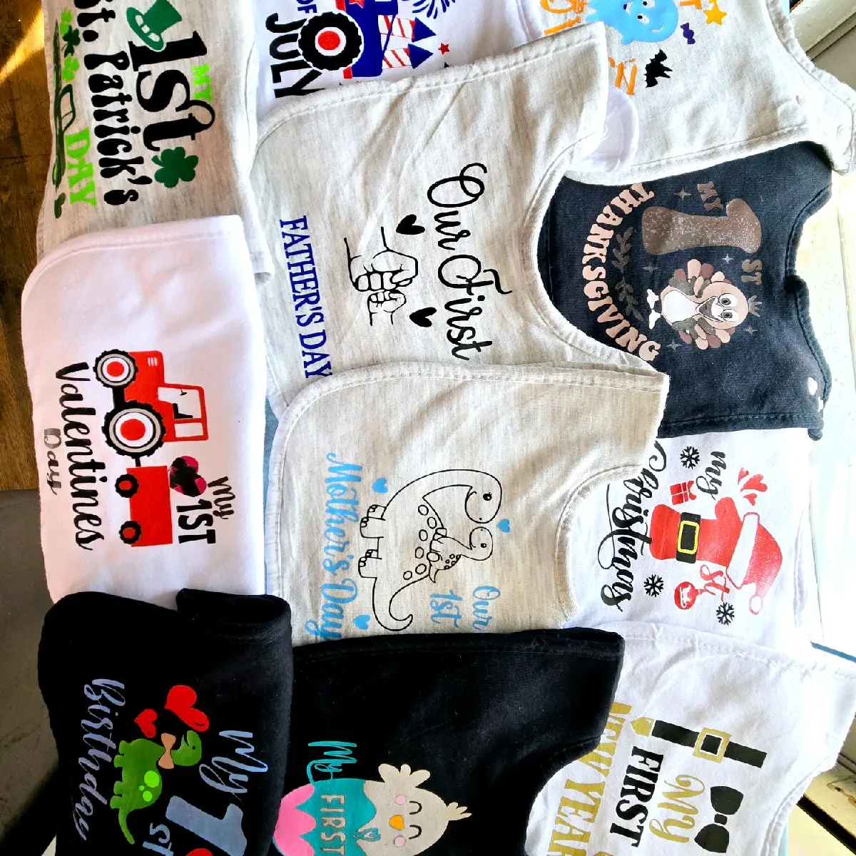 Personalized Baby Bibs and Burp Cloths - Apron