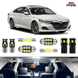 14-Pieces LED Interior Light Kit for Honda Accord 2013 2014 2015 2016 2017 2018 2019 2020 2021 2022 White Interior LED Lighting Package with License Plate Lights and Install Tool Super Bright Automotive Interior Lighting