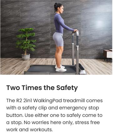 WalkingPad R2 Walk&Run 2IN1 Foldable Treadmill Use For Home&Office, Max-speed 7.4 MPH