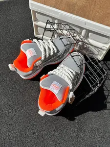 Spring Trend New Fashion Light Colorblock Sneakers, Thick Sole Large Size Men Shoes, Versatile Unisex Casual Sports Shoes