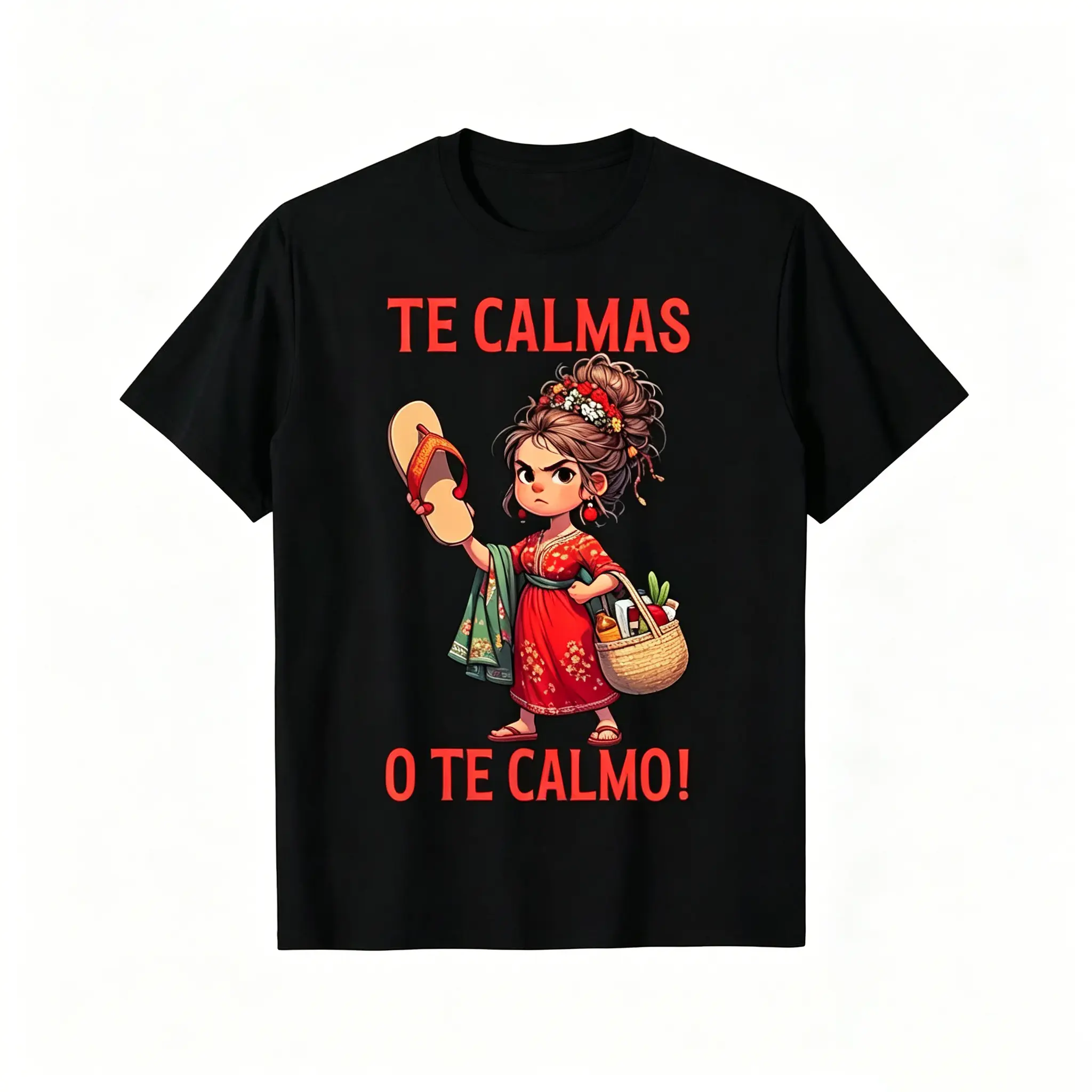Women's No Pasa Nada Graphic Print T-Shirt, Soft 100% Cotton Crew Neck Top, Classic Fit Short Sleeve for Casual Wear and Gym, Yoga Exercises, Vibrant, Mexican Theme, Athletic, Basic, Cold Wash