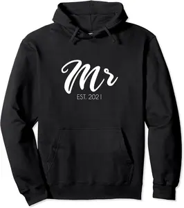Wedding Matching Gifts Mr. Est. 2021 Groom Pullover Hoodie - Anarosavill Shop 83B08NQ5PPT3
