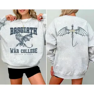 Fourth Wing 4 Legs Dragon Sweatshirt, Basgiath College 2-Sided Sweatshirt, Booktok Crewneck, Vintage Fourth Wing Shirt, Dragon Rider Shirt, Bookish Shirt, Basgiath War College Sweatshirt