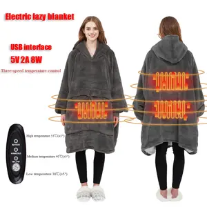 USB Electric Heated Hoodie for Women - 3 Heat Settings, Cozy Blanket Clothes, One Size Fits Most, Pluggable for Cold Weather, Adjustable Warmth, Ideal for Indoor & Outdoor Use