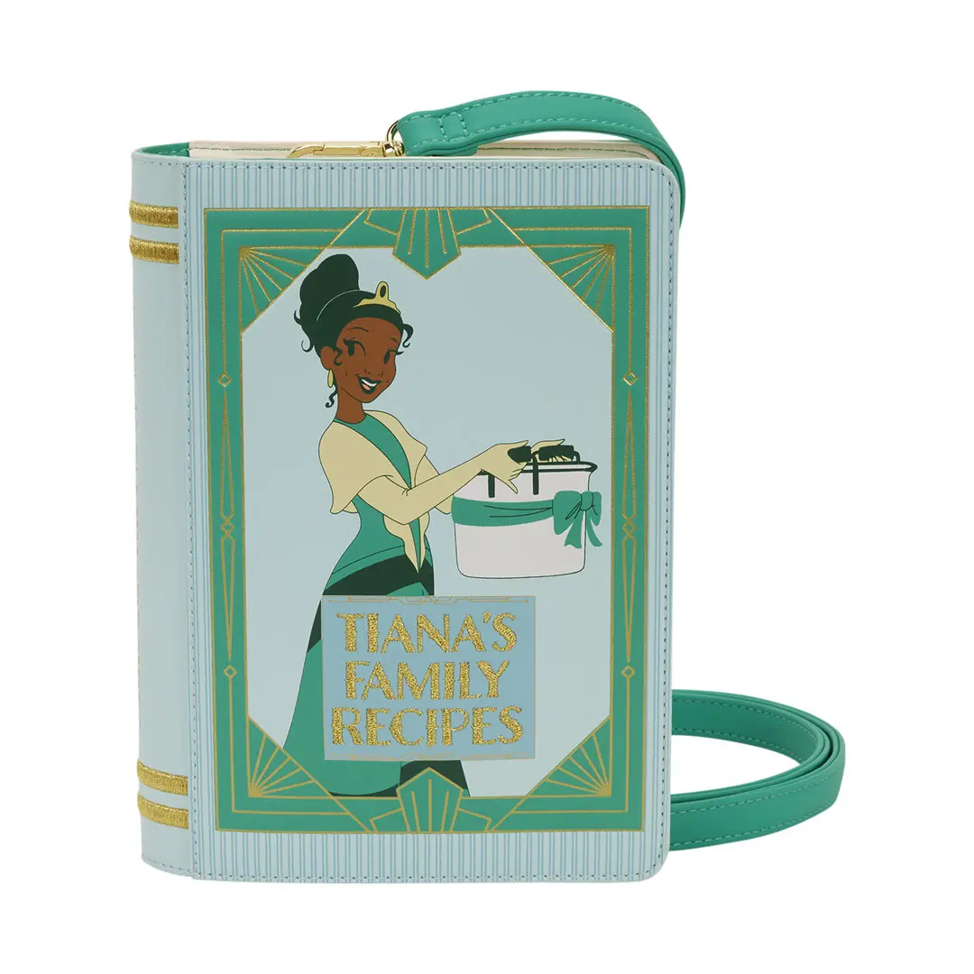 Loungefly Disney The Princess and the Frog Tiana Recipe Book Crossbody Bag - Women's Casual Messenger Bag, Crossbody Shoulder Purse, Casual Messenger Bags