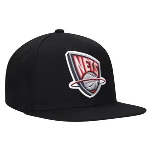 Mitchell & Ness Black NBA New Jersey Nets Core Basic HWC Snapback