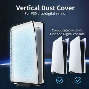 Ps5 Washable Scratch-Resistant Case, Dust Cover for Digital & Disc Edition Game Console, Protective Accessory for Playstation 5