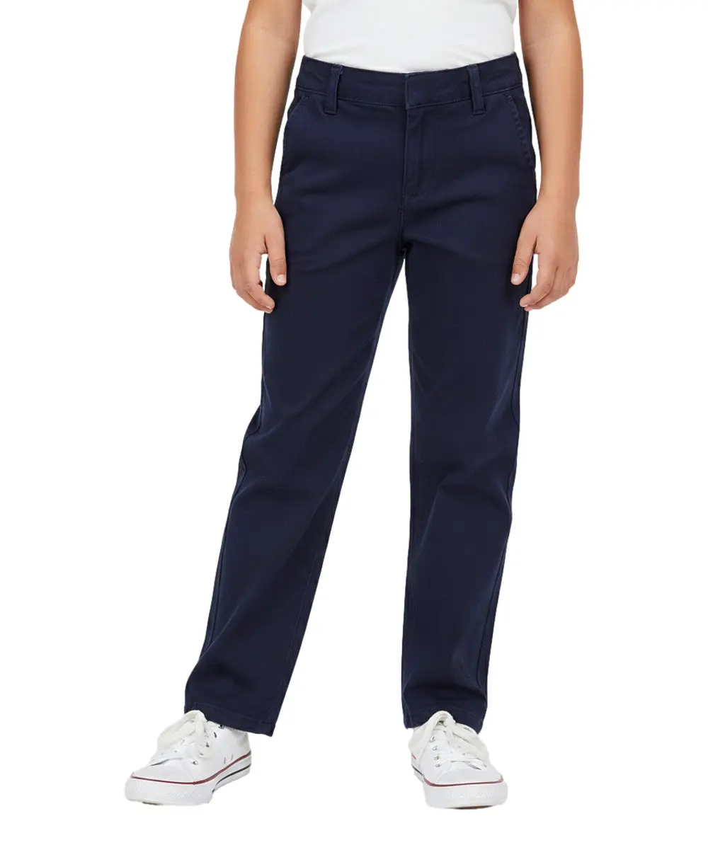 Girls' Classic Uniform Pants With Adjustable Waist Khaki, Navy, Black GU04