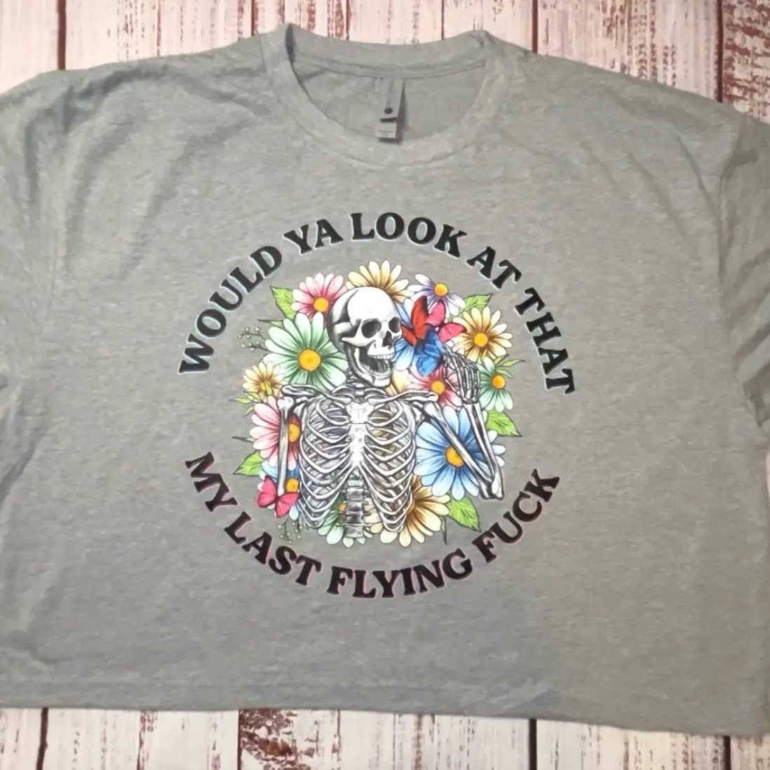 Last Flying F Comfy Crop Top Casual