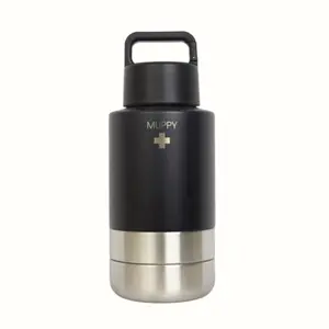 Black 3-in-1 Portable Food and Water Bottle