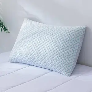 Shredded Memory Foam Cooling Medium Soft Bamboo Viscose Pillow King Size, Adjustable Hypoallergenic Hotel Quality Pillow for Back, Stomach and Side Sleeper, Oeko-TEX Certified