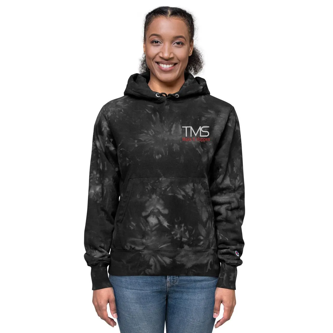TMS Make It Happen Champion tie-dye hoodie