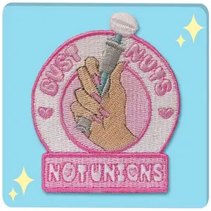 Bust Nuts Not Unions Pink Patch