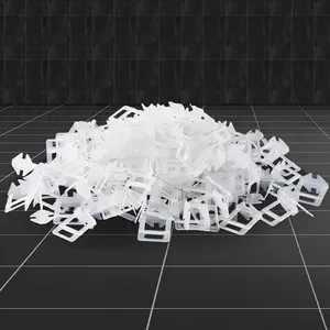 VEVOR Tile Leveling System Clips, 2000-Piece 1/16" Tile Spacers Clips Tile Tools, 1.5mm Floor Wall Spacer Tiling Tool Set, Tile Installation Tools for Professional Ceramic Tile and Stone Installation