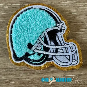 Chenille Football Helmet Iron-On Patch