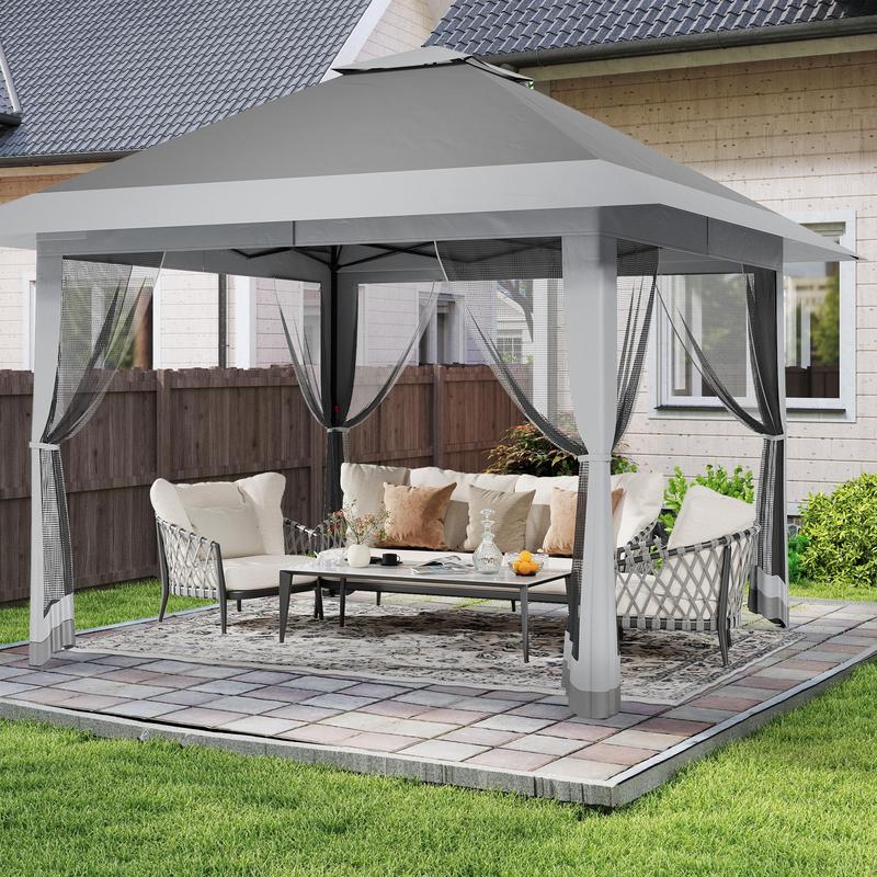 GARVEE Hard Top Gazebo 13 x 13 feet, Green Color