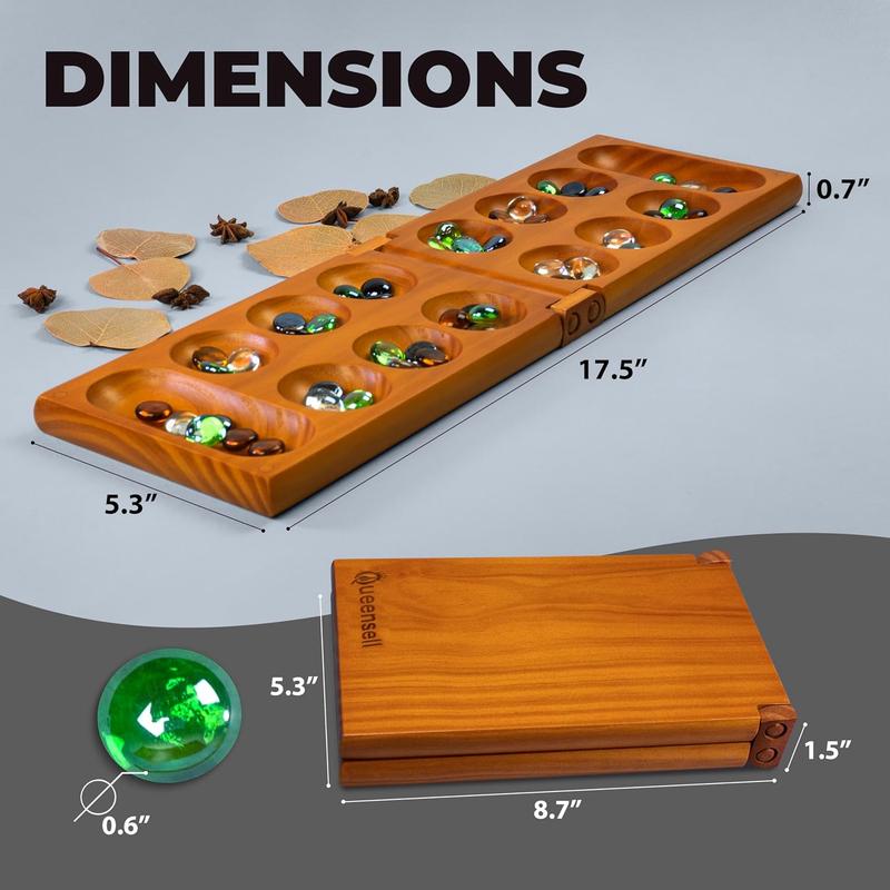 Mancala Board Game with Magnetic Lock