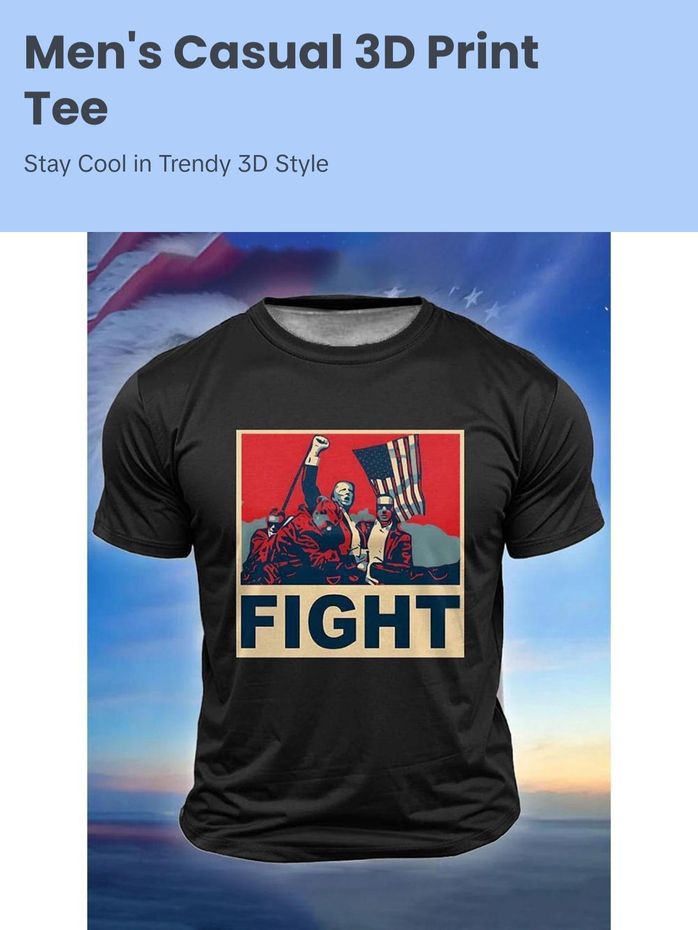 Trump Shirt Casual Men's T-shirt Men's Short-Sleeve