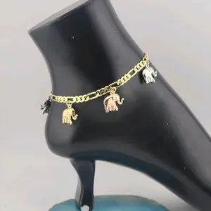 laminated gold anklet for women