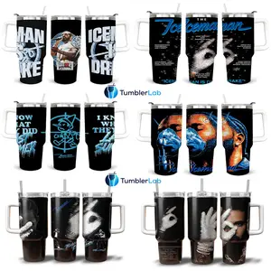 COLLECTION Drake Iceman 2026 40oz Tumbler – OVO Inspired Stainless Steel Travel Mug Set, Hip Hop Album Aesthetic Cup, Drizzy Rap Merch Insulated Tumbler for Drake Fans, Rap Fan Gift for Her, Stainless Steel Travel Mug