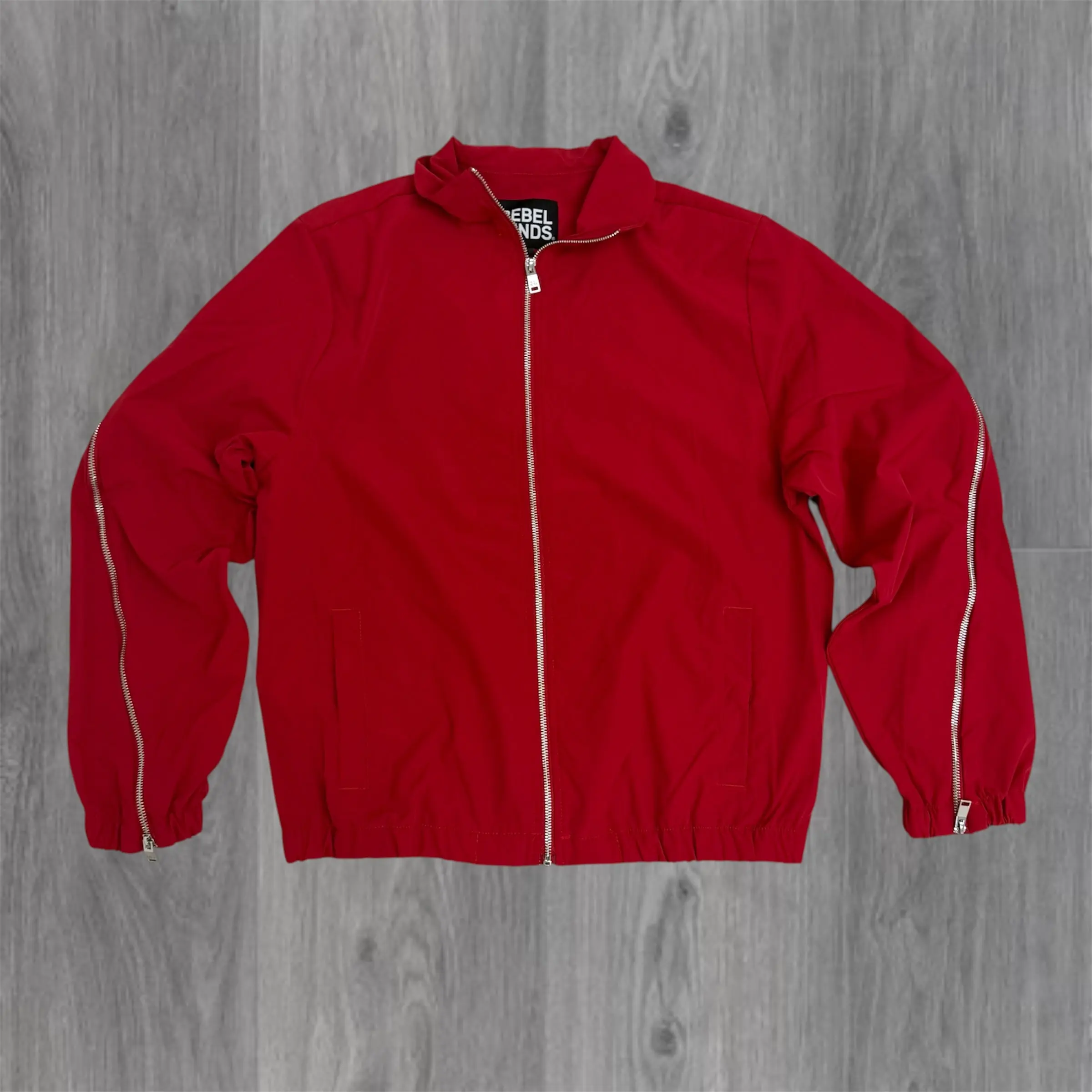 Rebel - Windbreaker Zipper Jacket - Red - 501