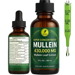 Mullein Leaf Herbal Drops for Lungs-Mullein LeafExtract&Marshmallow Root&Detox-lmmuneSupport Supplement, Healthcare Vitamin EdibleFitness Dietary