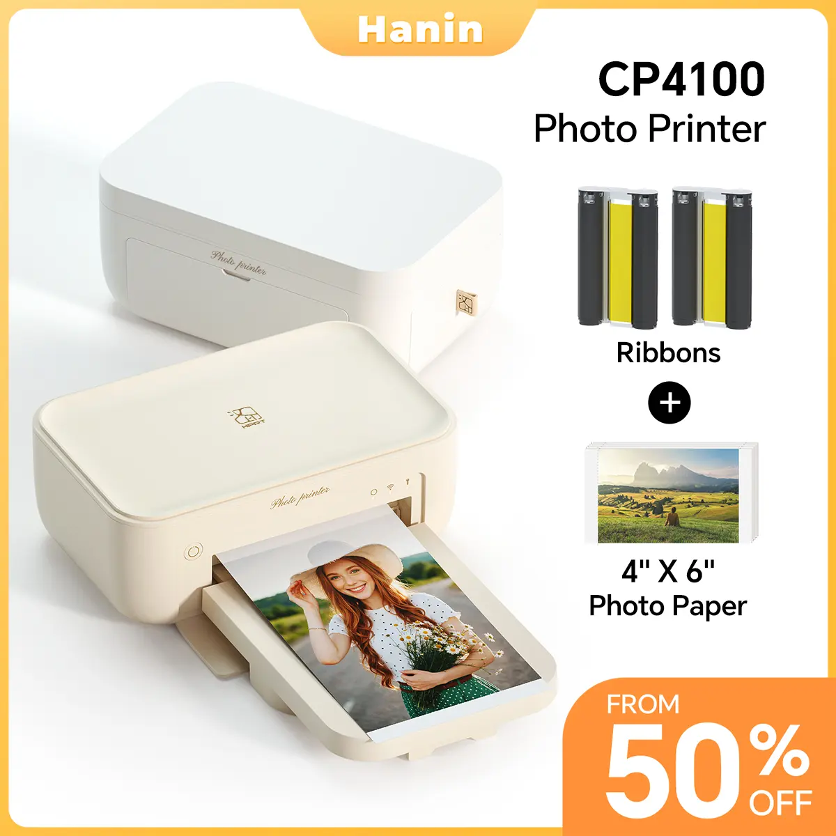 4x6 Photo Printer, Wireless WiFi Portable Printing, Includes 20 Sheets & 1 Ribbon, Compatible with iPhone & Android,GiftedInLove,Best Gift for Mom Birthday#SummerSale