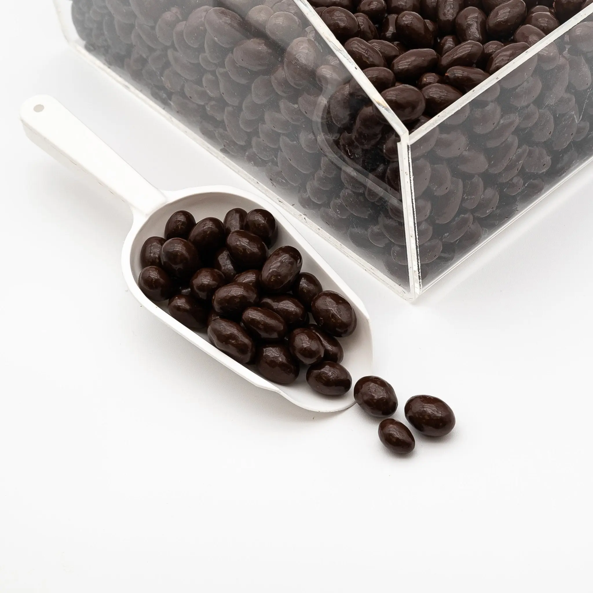 Dark Chocolate Almonds - Almonds Covered in Dark Chocolate - 4 oz & 8 oz & 1 lb Chocolate Bag
