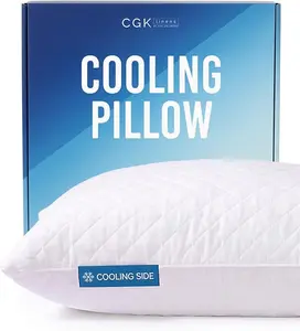CGK | Cooling Pillow-Breathable Cooling Bed Pillows for Hot Sleepers - Adjustable Shredded Memory Foam - Soft or Firm, Supportive for Side, Back & Stomach Sleepers - Washable Cover