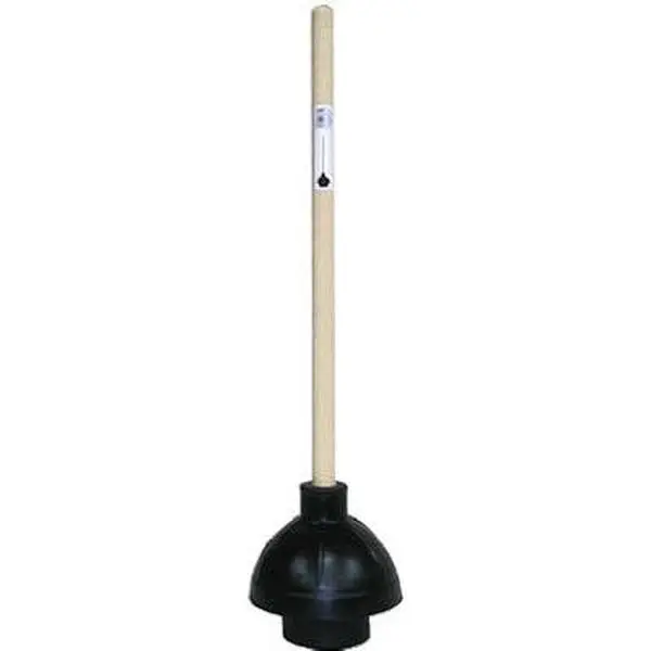 Everflow Industrial Supply C28812 6 in. Junior Heavy-Duty Force Cup Plunger, Wooden Handle, 19 in. Length, for Toilets