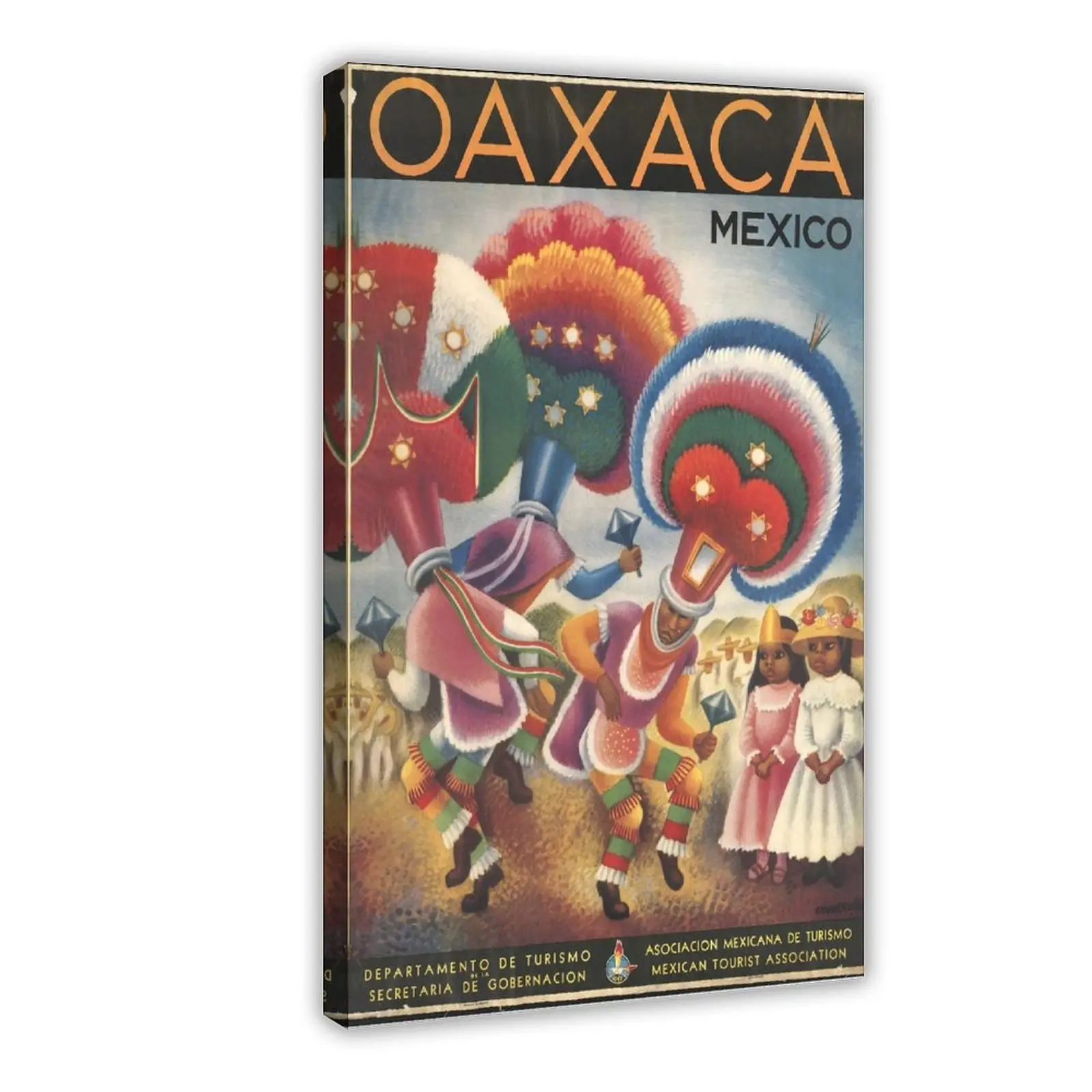 Mexico Oaxaca Vintage Travel Canvas Poster Wall Art Decoration For Home Bedroom Office Living Dorm Room Decor Boys Girls Gift