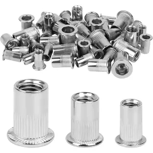 110 Pieces Rivet Nuts Stainless Steel Blind Rivet Nuts Rivet Nut M5 M6 M8 Rivet Nut Set for Industry, Manufacturing, Furniture